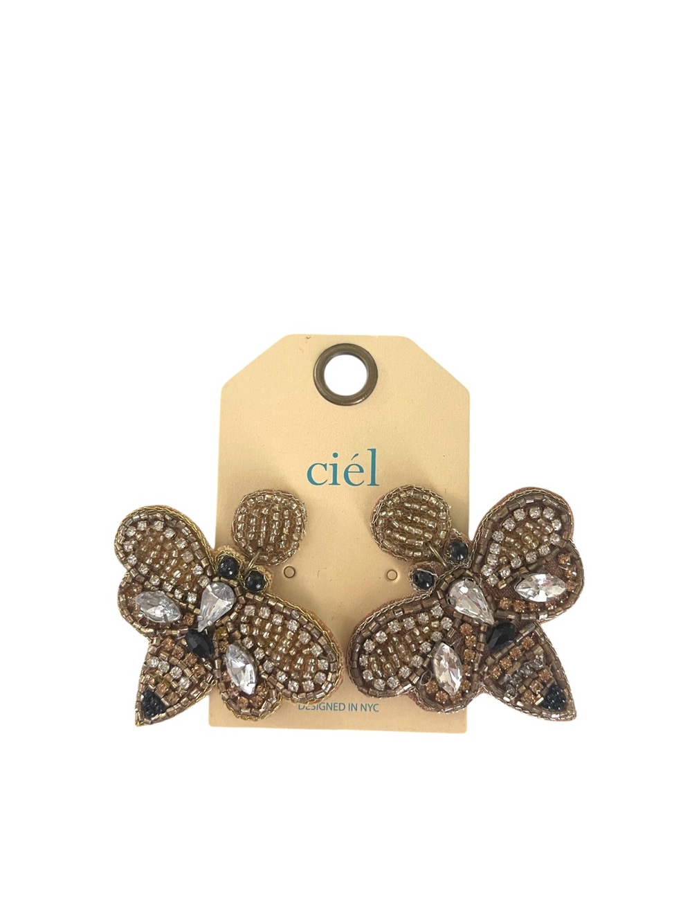 Seed Bead Black & Gold Bumble Bee
Earrings